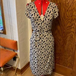BCBG Max Azria Y2K split sleeve wrap dress